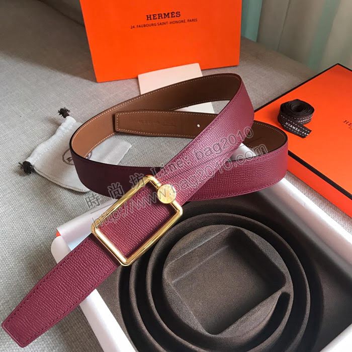 HERMES皮帶 OSCAR BUCKLE 雙面小牛皮 雙面皮帶 愛馬仕男士腰帶  hgh1903